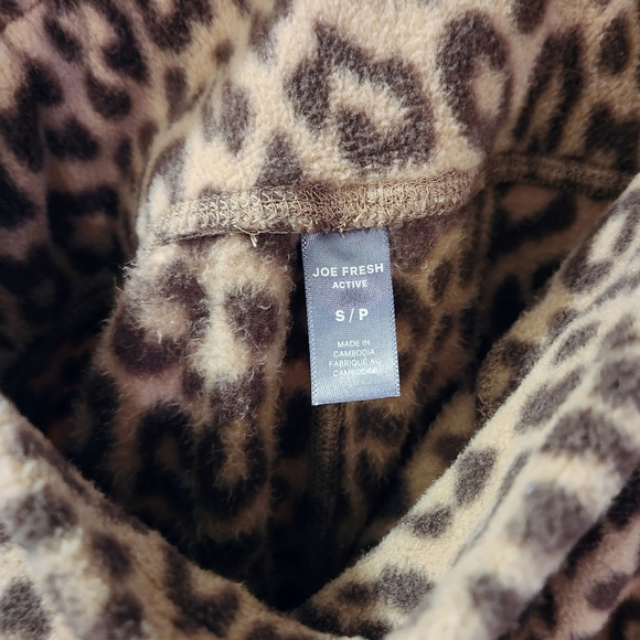 Joe Fresh Fleece Leggings Leopard / Cheetah Print Womens Small - Picture 8 of 10